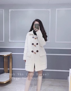 Áo dạ ép khuy sừng Hàn quốc