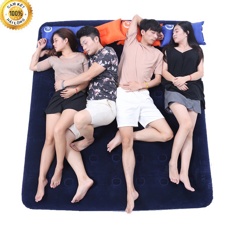 Nệm hơi nệm Bestway kích thước 203*152*22 cm Betsway 67004 tặng kèm bơm điện hút xả 2 chiều kì