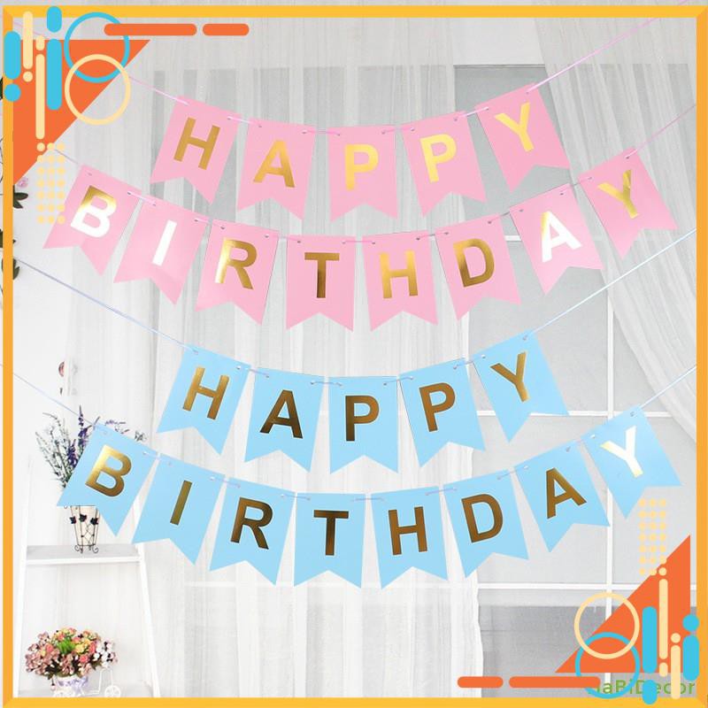 Dây Chữ Happy Birthday Trang Trí Sinh Nhật Cho Bé Trai, Bé Gái Tại Nhà Siêu Đẹp COSHI DECOR