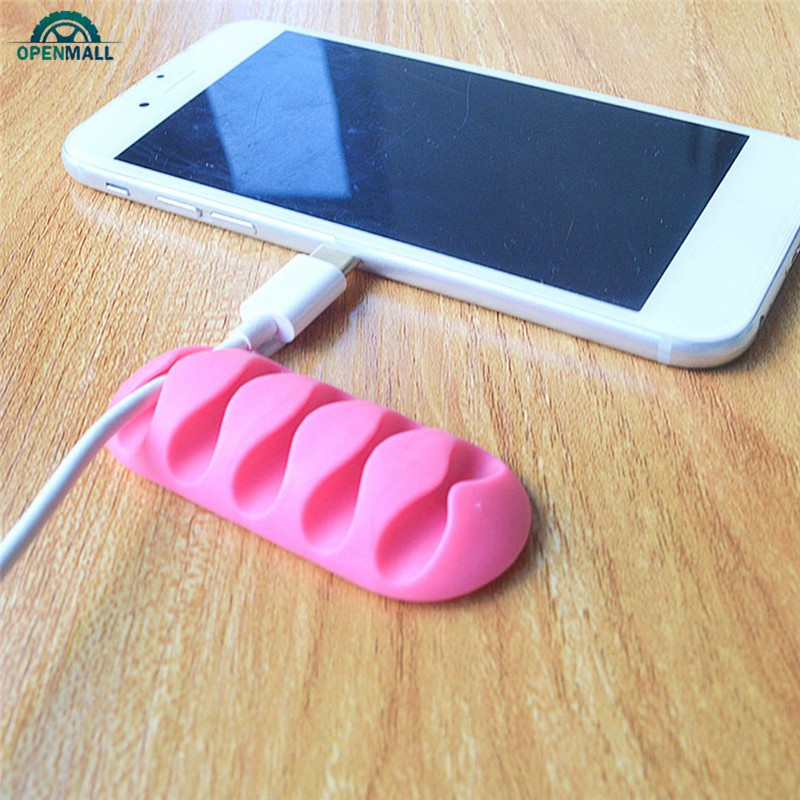 Kẹp cố định dây cáp bằng silicon có giác hút gắn tường