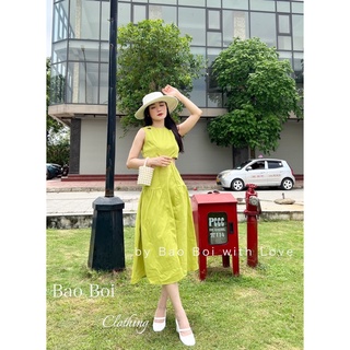 Váy cut out hở eo dáng dài