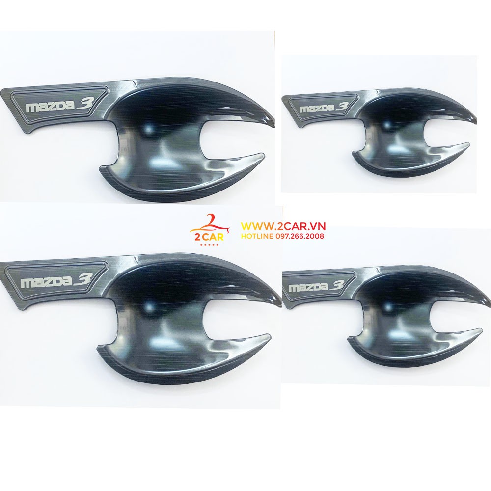 Ốp Hõm Cửa Xe Mazda 3 2016-2019, chất liệu Titan