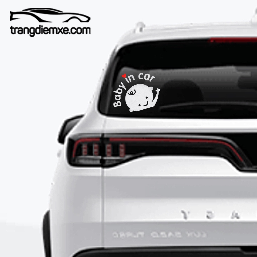 Decal Dán Xe Baby In Car - Better Car Tem Dán Xe Siêu Bền Đẹp Trangdiemxe