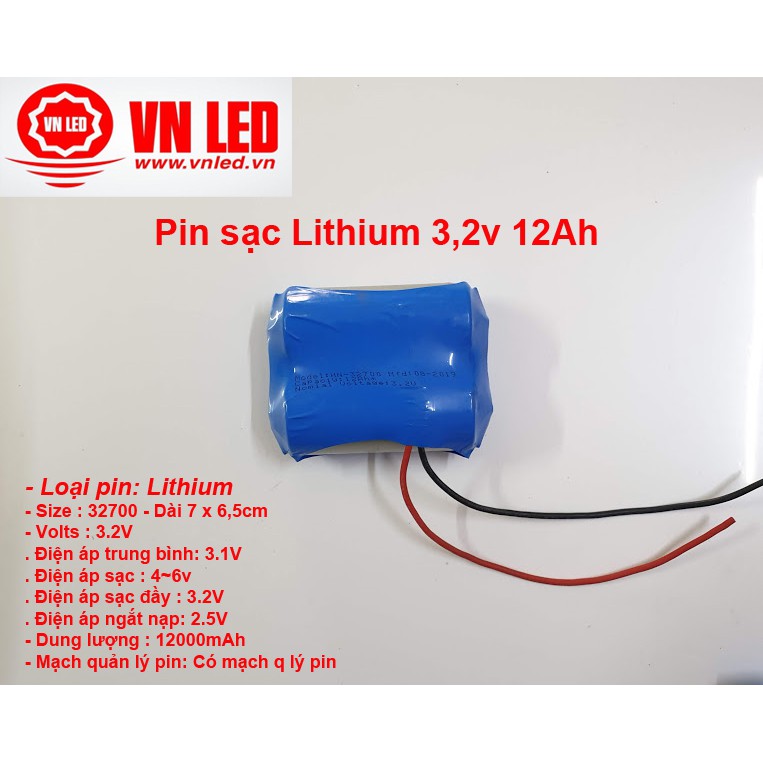 Pin sạc Lithium 3,2v 6Ah,12Ah và 15Ah, 20Ah, 24Ah, đã có mạch bảo vệ pin, lắp cho đèn 40W và 60W, 90W,100W