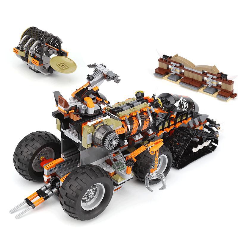 Lego Ninjago - Bela 10939,Leji 80012 ( Xếp Hình Chiến Xa Dieselnaut Di Động 1221 khối ) Quà cho các bé trai