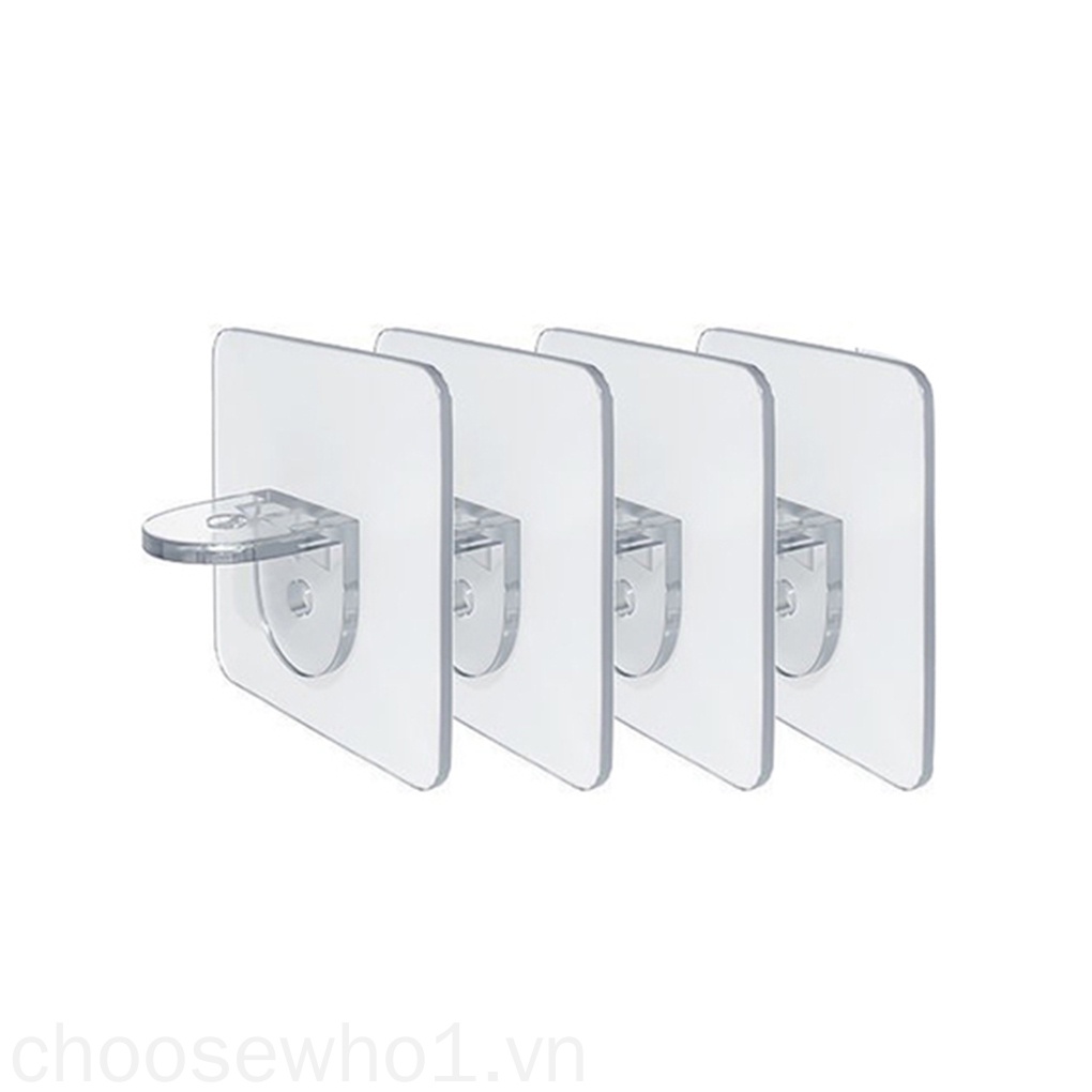 Set 4 chốt cài tủ quần áo 90° Kẹp nhựa gắn tủ treo đồ dùng tiện dụng