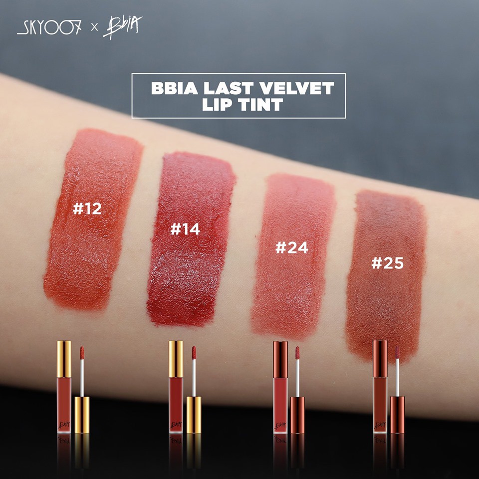 [SALE63]  Son Kem Lì BBIA Last Velvet Lip Tint 14 - Đỏ Lạnh