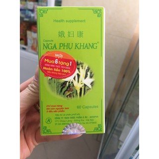 NGA PHỤ KHANG (Thực Phẩm Hỗ Trợ Điều Trị U Nang Buồng Trứng. U Xơ Tiền Liệt Tuyến) Hộp 60 viên