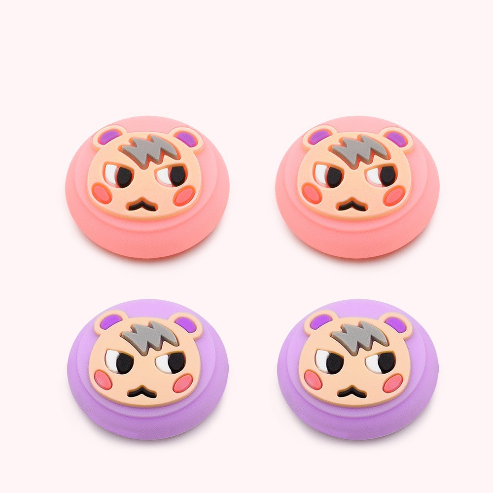 Lammcou Cute Thumb Grip Caps Compatible with  Switch/Switch Lite Controller, Soft Silicone Joystick Analog Stick Cap Protective Cover for Joy-Cons NS Accessories