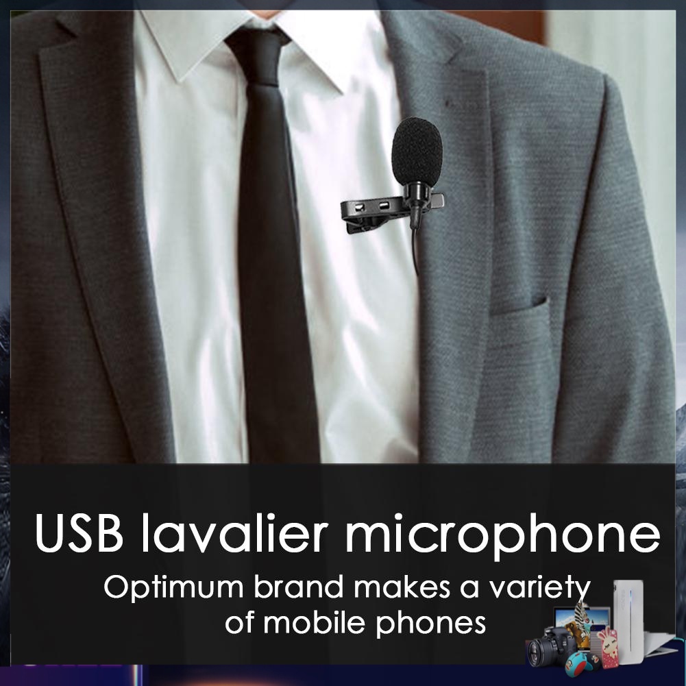 Micro kẹp cổ áo kết nối USB tiện dụng cho họp họp họp/ họp hội nghị