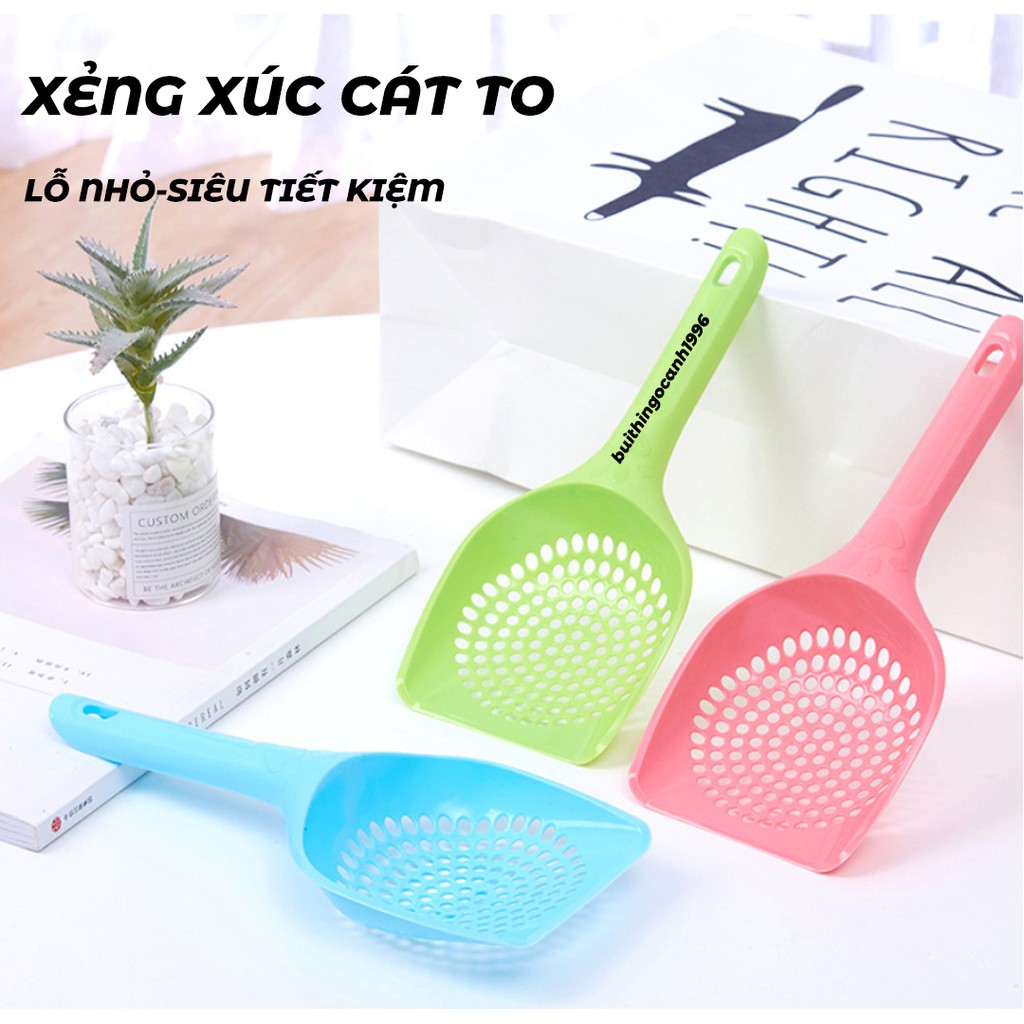 (LỖ NHỎ)Xẻng Xúc Cát Mèo size Trung