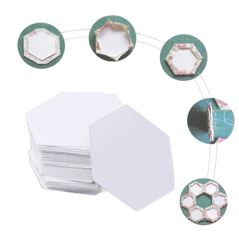 Bộ 100 Khuôn Hình Lục Giác Dùng May Vá Thủ Công DIY