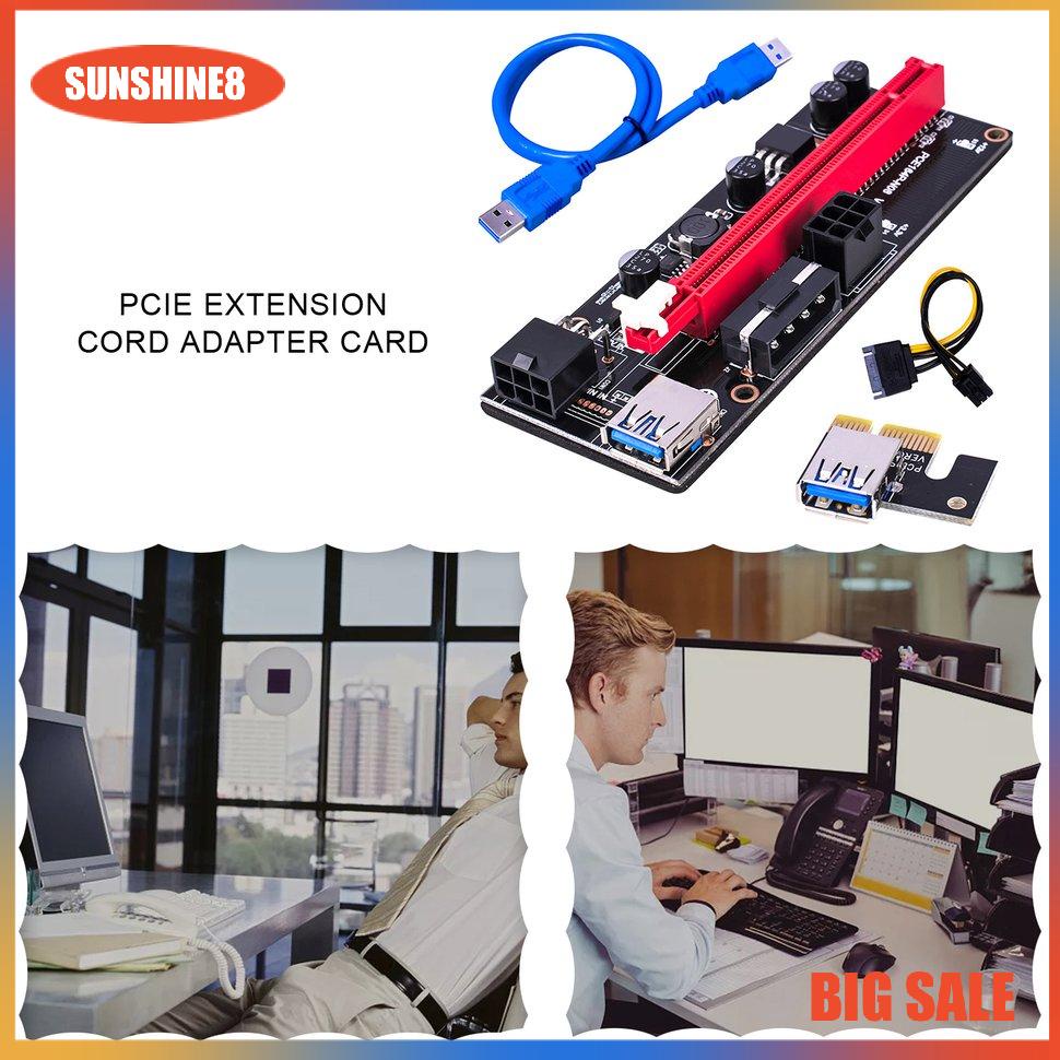 【SUN】[99K]Cáp mở rộng USB 3.0 PCIE Riser Ver 009S Express 16X 6 Pin Power Cable