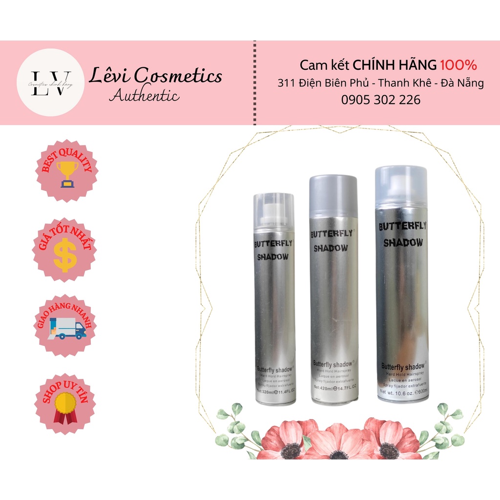 Gôm xịt tóc Butterfly Shadow các size