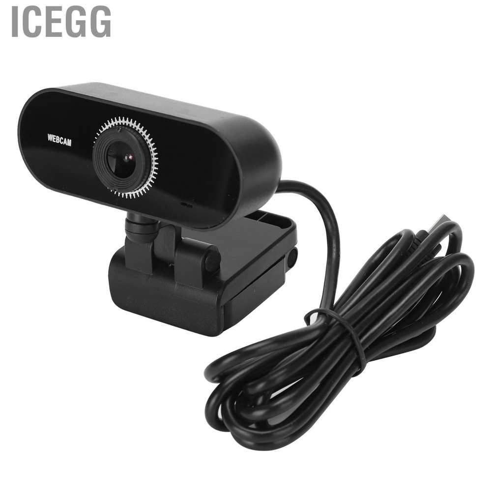 Icegg duoqiao USB Web Camera HD Desktop Computer Office Video Conference Teacher Live Class Webcam with Mic