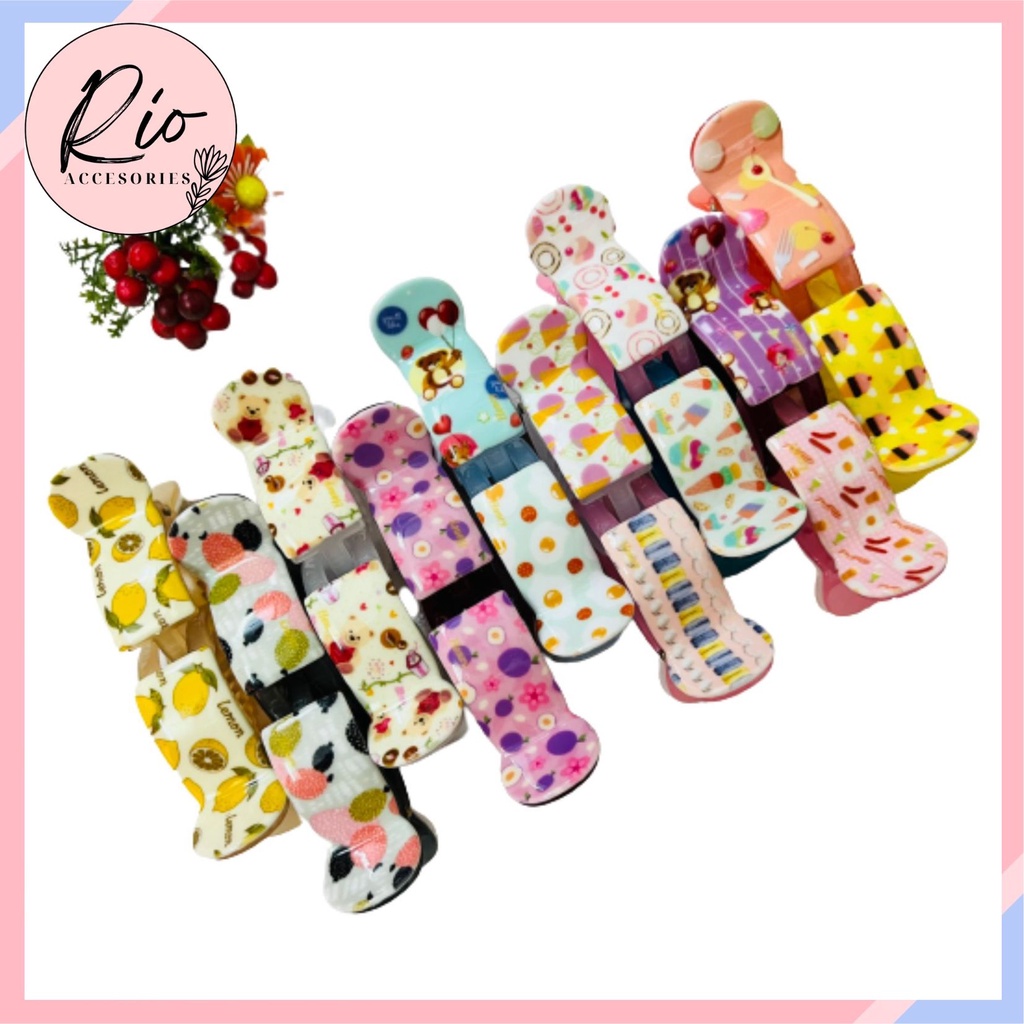 [Hình thật] Kẹp tóc càng cua 3 răng 3D cao cấp honey nhiều hình dễ thương K3R - Kẹp càng cua hoạt hình