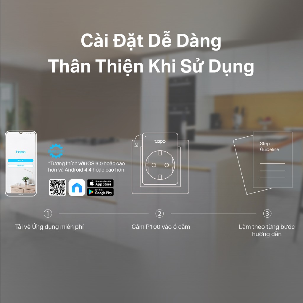 [Hỏa Tốc] Ổ Cắm Thông Minh TP-Link Tapo P100 Nhỏ Gọn An Toàn