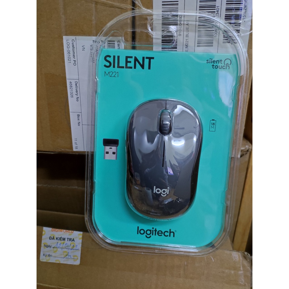 Chuột không dây Logitech M221 Silent Color
