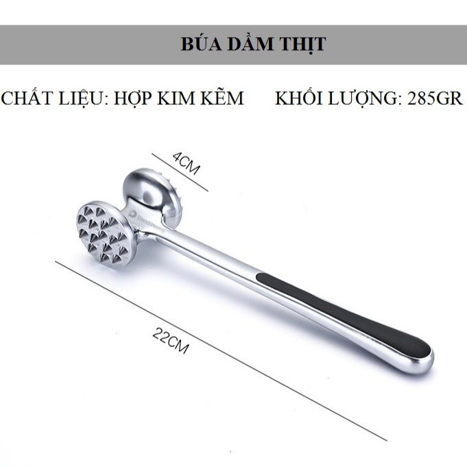 Búa đập thịt, tỏi, gừng, xả ... đa năng Dandihome cao cấp (Cán không lỗ treo) -Tiêu chuẩn quốc tế