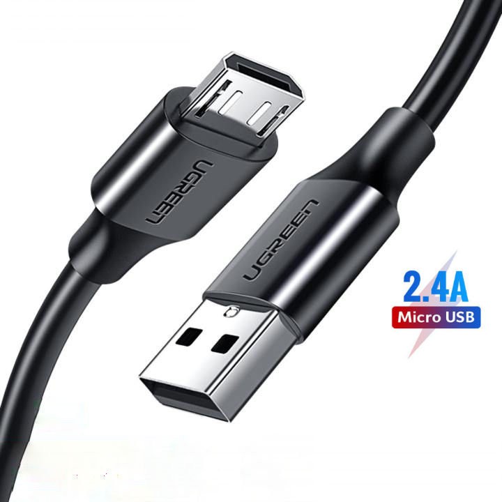 Cáp sạc và truyền dữ liệu USB 2.0 A sang Micro USB hỗ trợ dòng 2.4A UGREEN US289