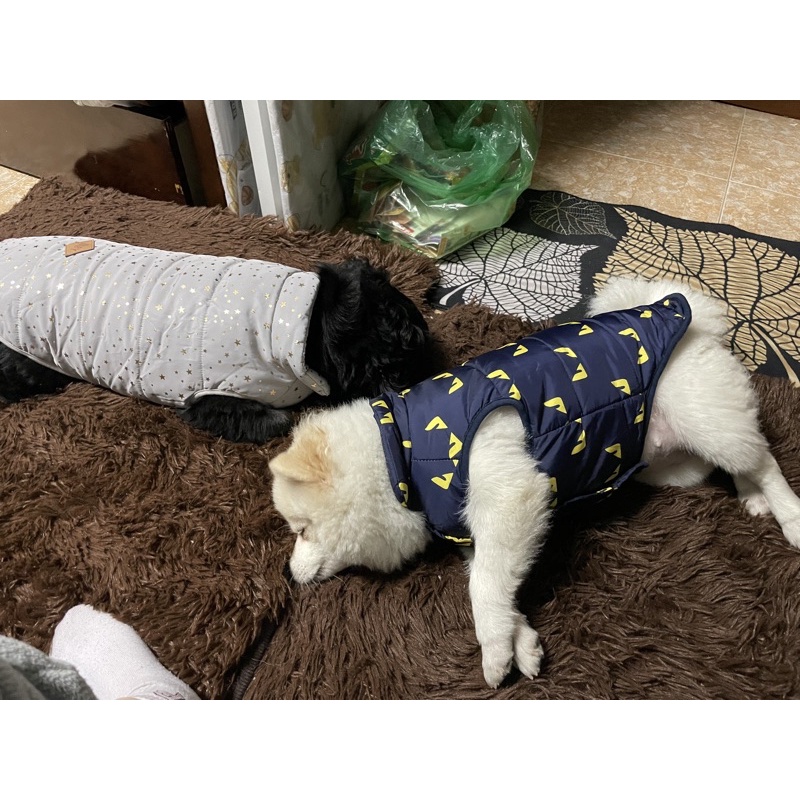 Áo phao lót nỉ cho thú cưng, áo mùa đông cho chó mèo