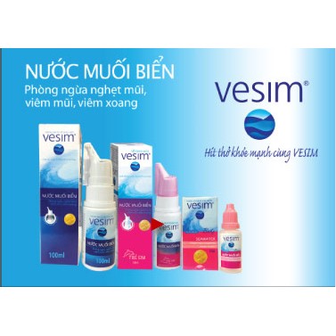 Dung dịch vệ sinh mũi NƯỚC MUỐI BIỂN VESIM TRẺ EM (LỌ HỒNG)