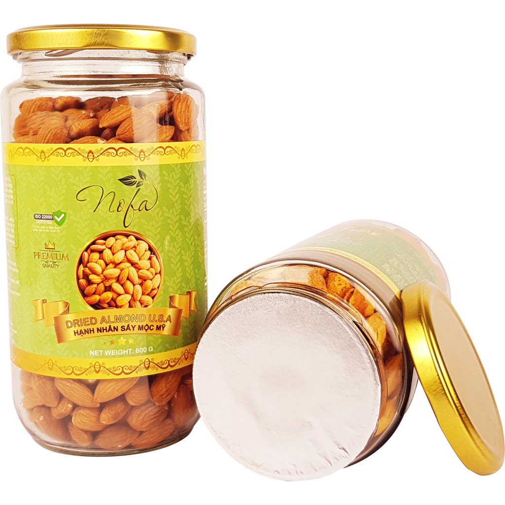 600g Hạnh nhân sấy nguyên vị thơm giòn, Giảm cân, Ăn Kiêng, Keto - Nhập khẩu Mỹ