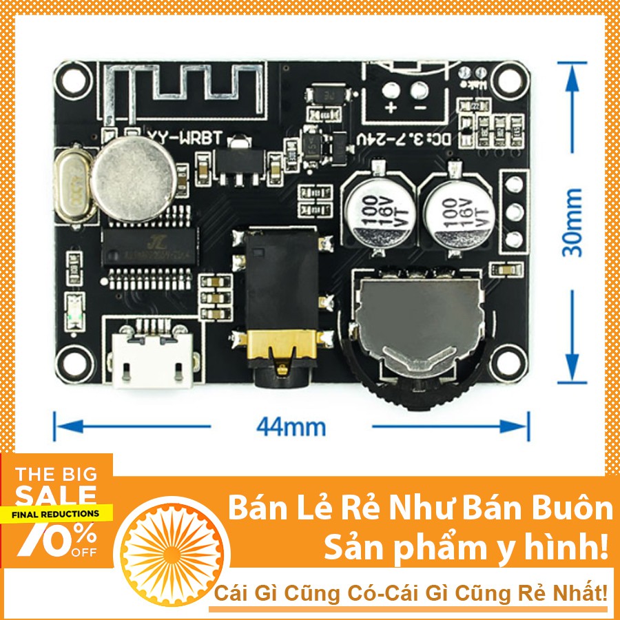 Module Giải Mã Bluetooth 5.0 Âm Thanh XY-WRBT Có Núm Volume