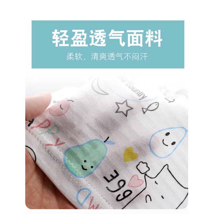 Bộ đồ ngủ cotton tay lửng thoáng khí thời trang mới cho trẻ em 80-140cm