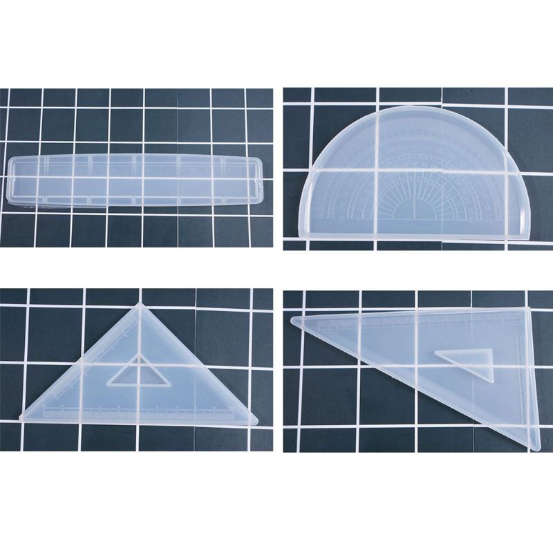 Thước Đo Góc Hình Tam Giác Bằng Silicon 4 Kiểu Dáng