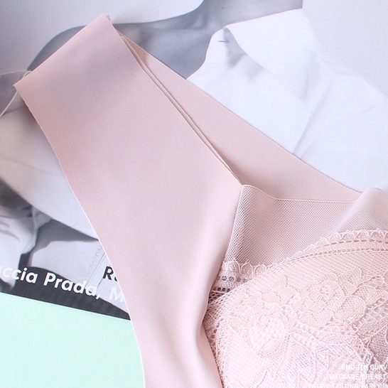 [Summer New!] Plus Áo Lót Nâng Ngực Không Gọng Phối Ren Mỏng Cỡ Lớn Thời Trang Cao Cấp Cho Nữ