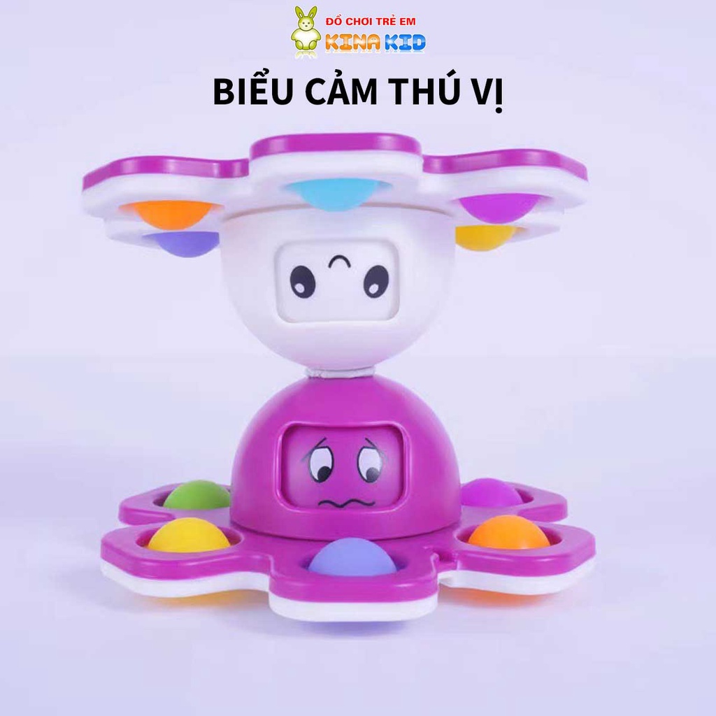 [Mã LIFE0503TOYS giảm 10% đơn 0Đ] Đồ Chơi Fidget Spinner Pop It, Con Quay Bạch Tuột Cảm Xúc, Giúp Giảm Căng Thẳng Cho Bé