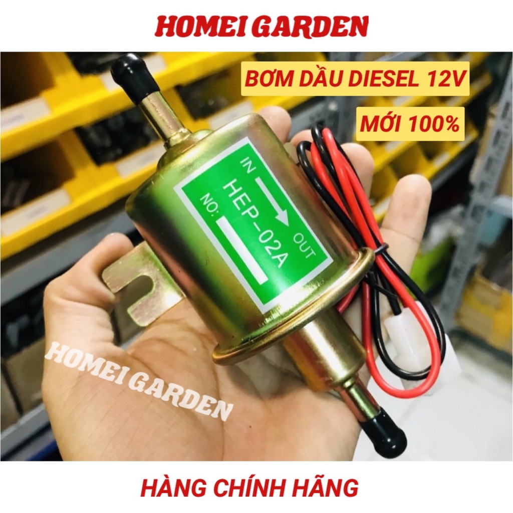 Bơm dầu diesel 12V bơm tự mồi HEP-02A bơm nhiên liệu xăng bơm dầu 80 - 100 lít một giờ - D0110