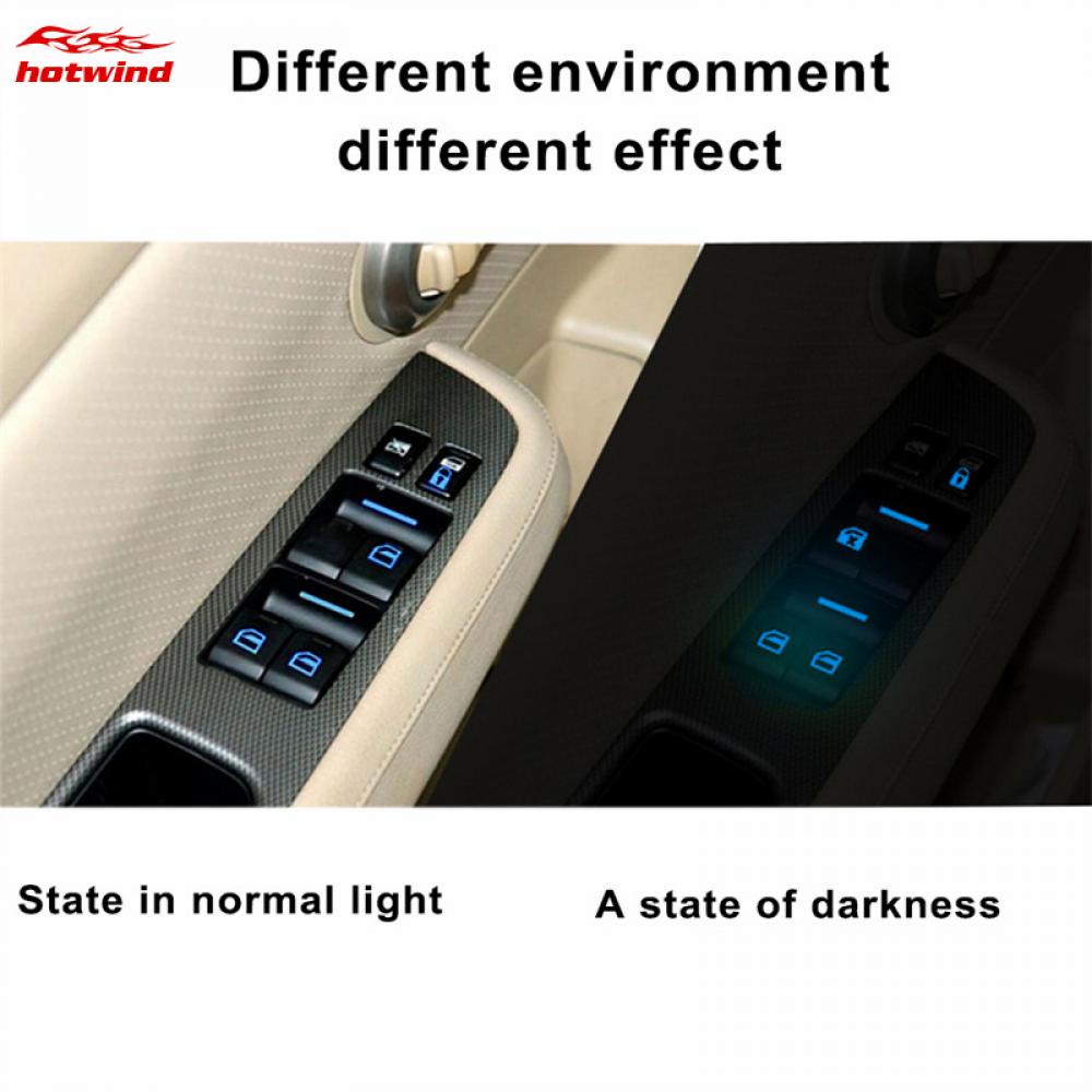 Hw Miếng Dán Dạ Quang Trang Trí Công Tắc Cửa Sổ Xe Hơi