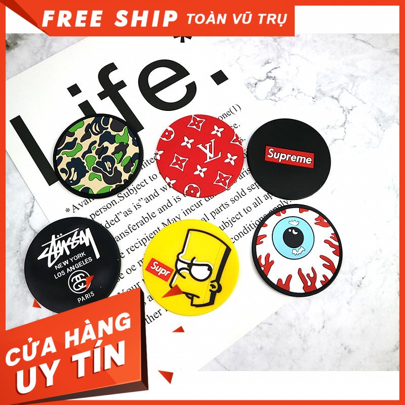 Phụ Kiện Lót Cốc Supreme, Bape, Stussy, AAPE,...