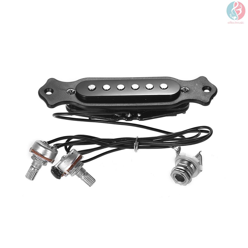 Bộ Pickup Từ Tính Cách Âm Không Tiếng Ồn Kèm Ốc Vít Điều Chỉnh Âm Lượng Cho Đàn Guitar Acoustic