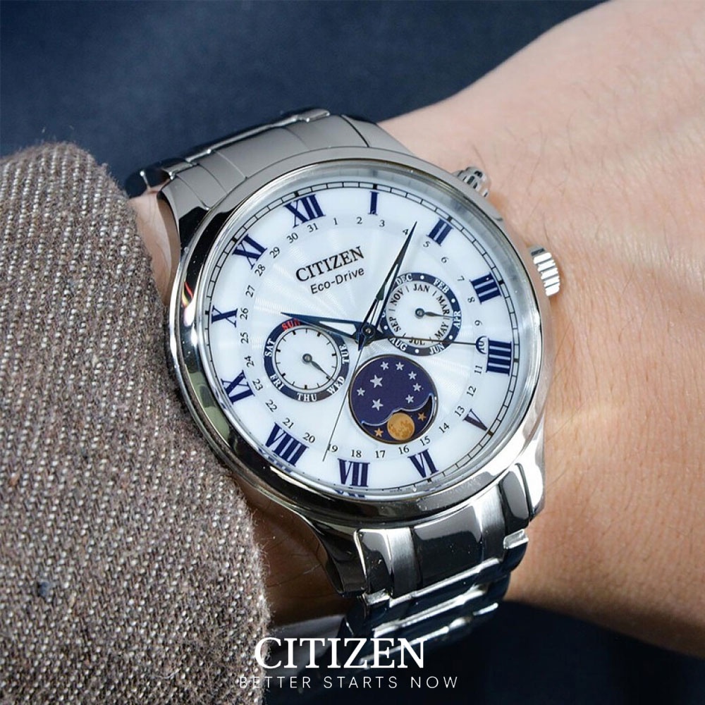 Đồng Hồ Nam Citizen Dây Thép Không Gỉ AP1050-81A - Mặt Trắng