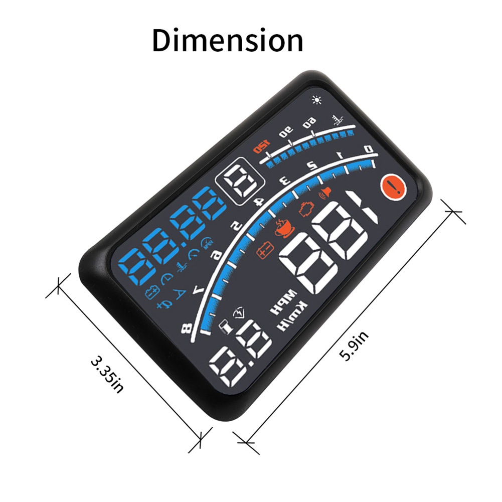 pstnormall 5.5inch Universal OBD2 Car GPS HUD Head Up Display Overspeed Warning System