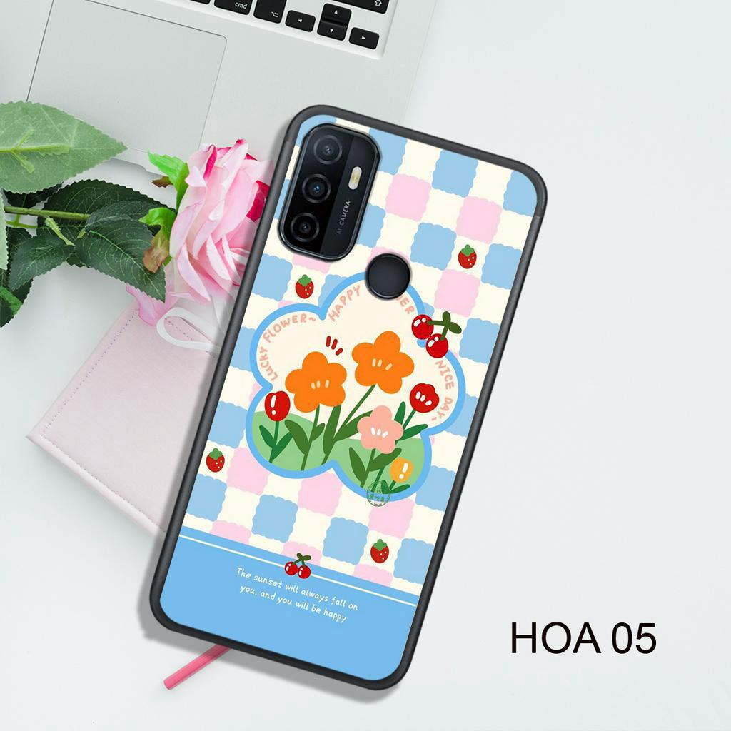 Ốp Lưng  OPPO A15 - A52 - A53 - A92 - A94 - A95 4G - A95 5G , In Hình HOA, Màu Sắc Bắt Mắt.
