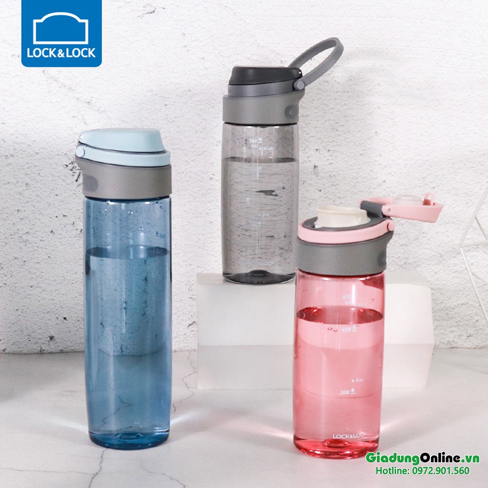 Bình Nước Bằng Nhựa Tritan One Touch Sport Lock&amp;Lock ABF763 BLU - Xanh 750ml - Larva Store
