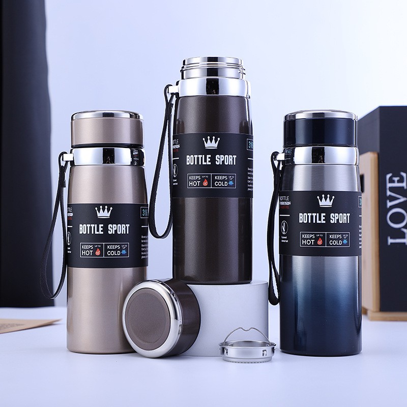 [CHỌN MÀU] Bình đựng nước giữ nhiệt INOX 304 to 1000ml cao cấp giữ nóng lạnh lâu Bottle Sport | BigBuy360 - bigbuy360.vn