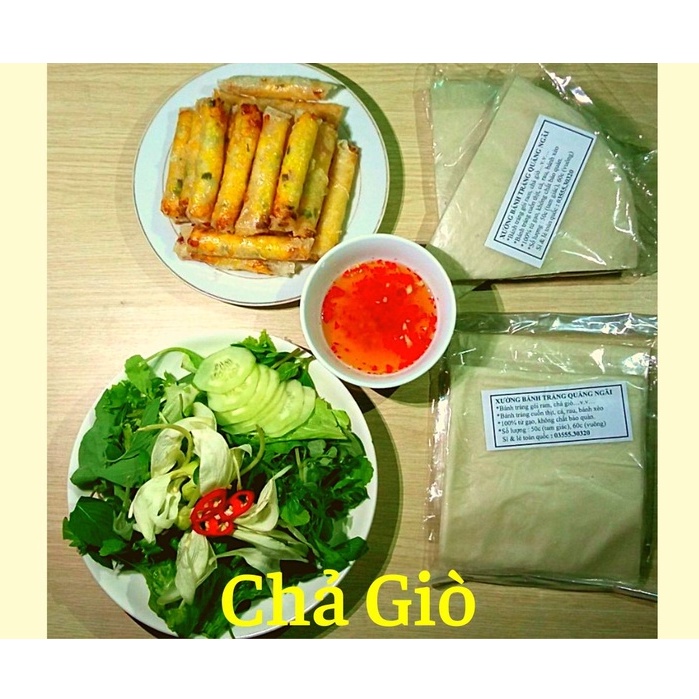 -Bánh tráng cuốn chả giò- hàng thủ công