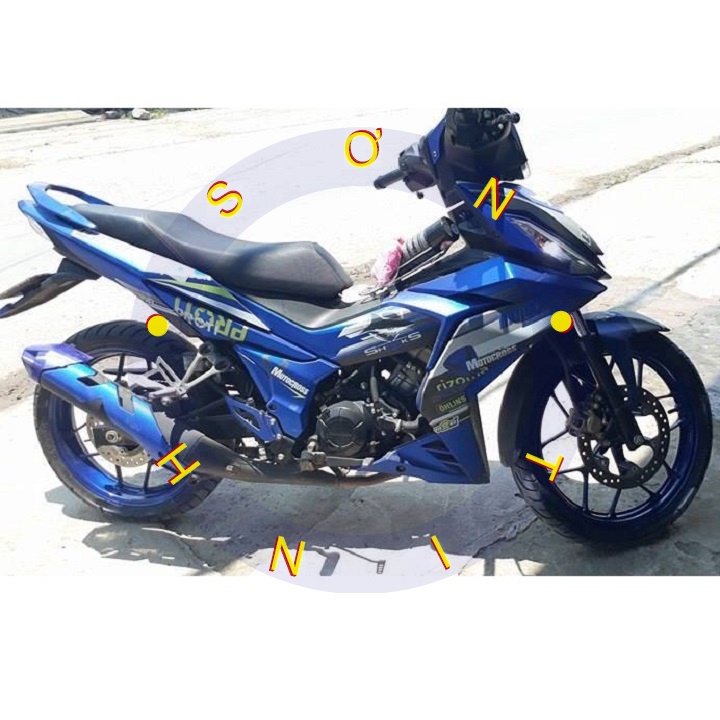 CHAI SƠN XỊT SAMURAI MÀU XANH DƯƠNG H195M HONDA - SPORTY BLUE 400ML