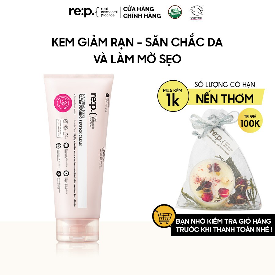 lô hàng nhanh Kem Giảm Rạn, Làm Mờ Sẹo RE:P Natural Herb Ultra Firming Stretch Cream 200ml | BigBuy360 - bigbuy360.vn