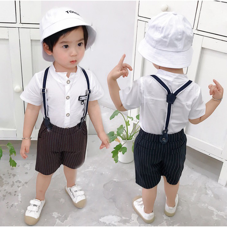 Bộ Áo Sơ Mi Quần Bé Trai 1-5 Tuổi Phong Cách Hàn Quốc Cho Bé Dự Tiệc Sinh Nhât - Candy House