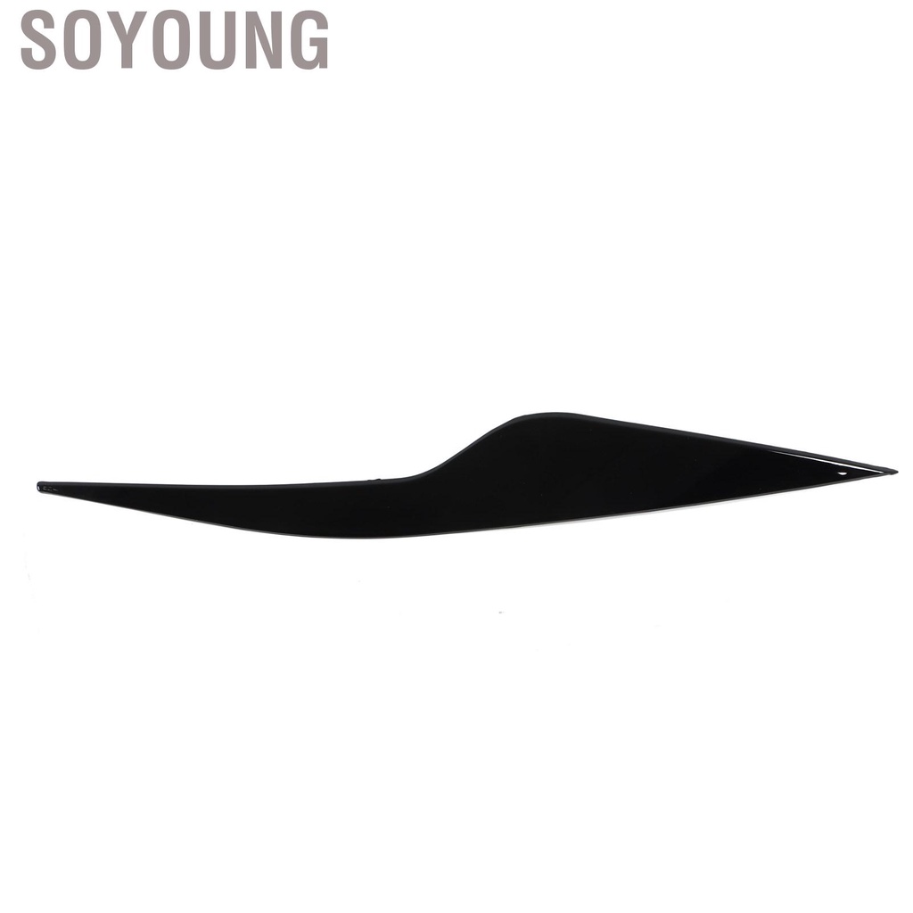 Soyoung 2 Pcs Headlight Eyebrow Front Left Right Light Eyelid Trim Cover Replacement for Ford Focus MK2 2008‑2011