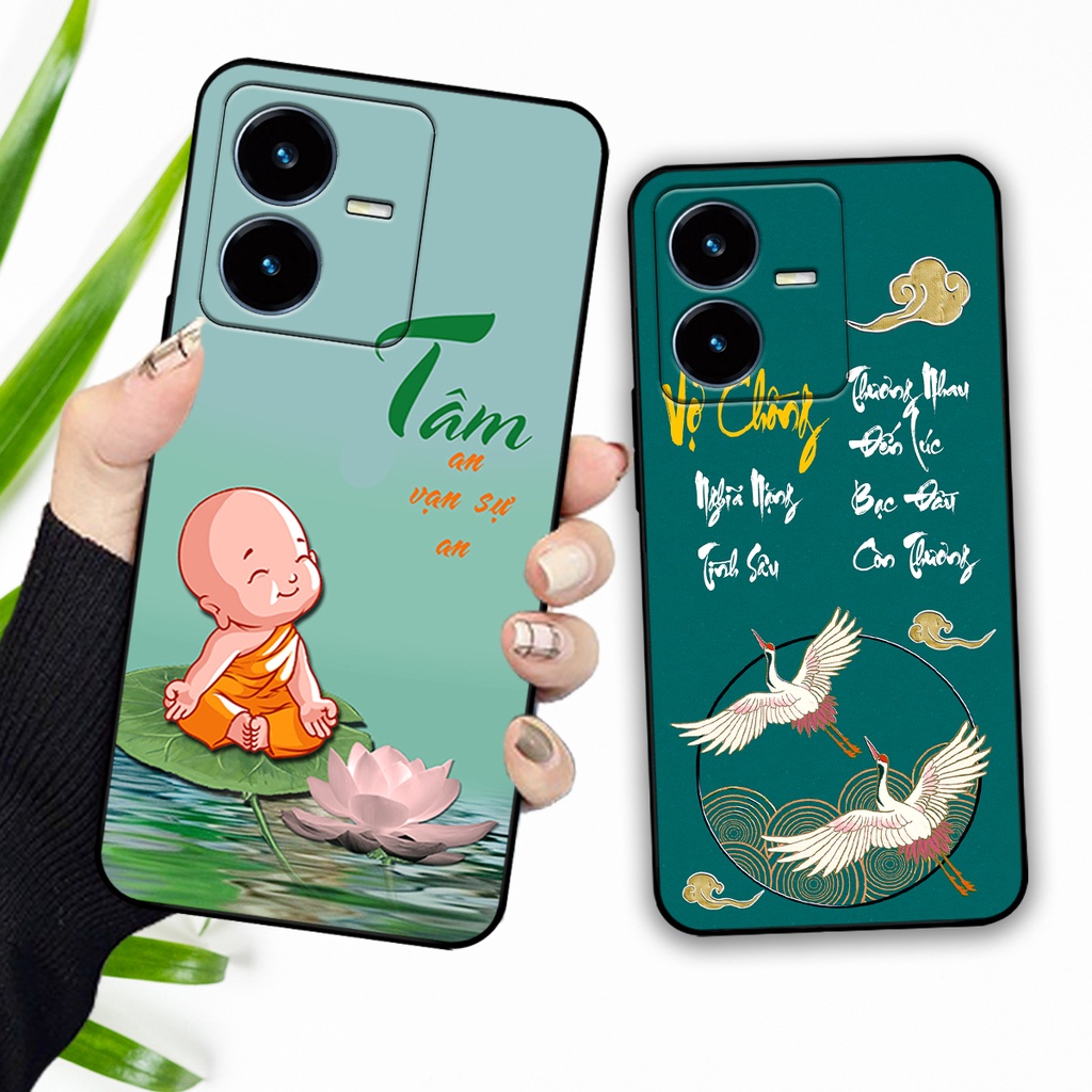 Ốp lưng Vivo Y22s in hình phong cách chữ thư pháp cha mẹ, tài lộc