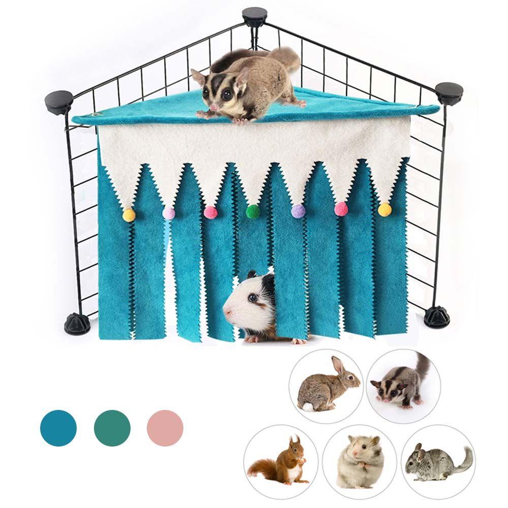 Võng Ẩn Giấu Bằng Vải flannel Phối Tua Rua Cho Hamster / Thỏ / Nhím
