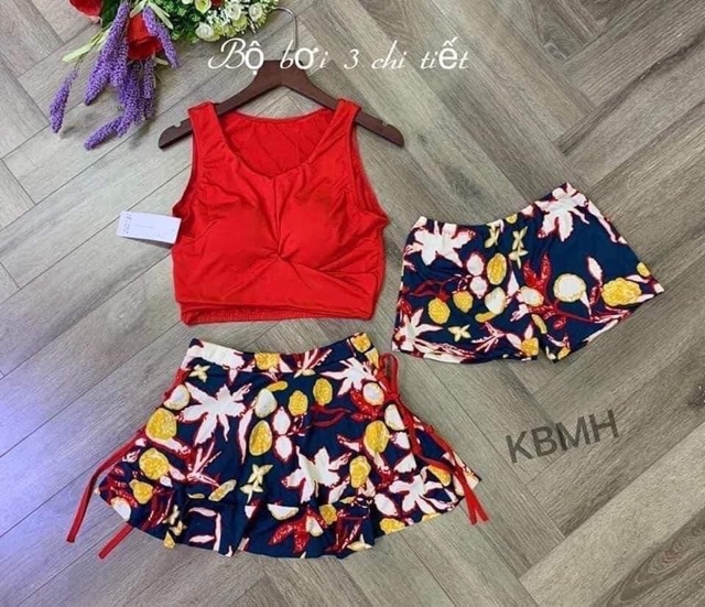(SẴN HÀNG) Bộ bikini áo yếm 3 mảnh (có ảnh thật) | BigBuy360 - bigbuy360.vn