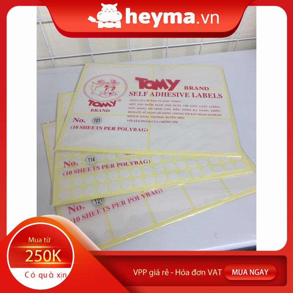 Nhãn Dán Decal Tomy,Nhãn dán TOMY khổ A5 đủ size (1 xấp) ٩(^‿^)۶